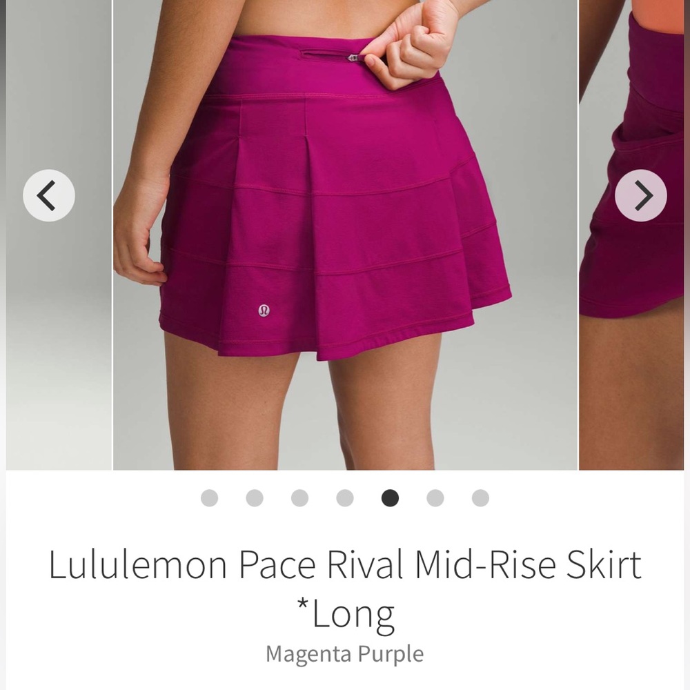Lululemon Athletica Magenta Purple Mini Skirt